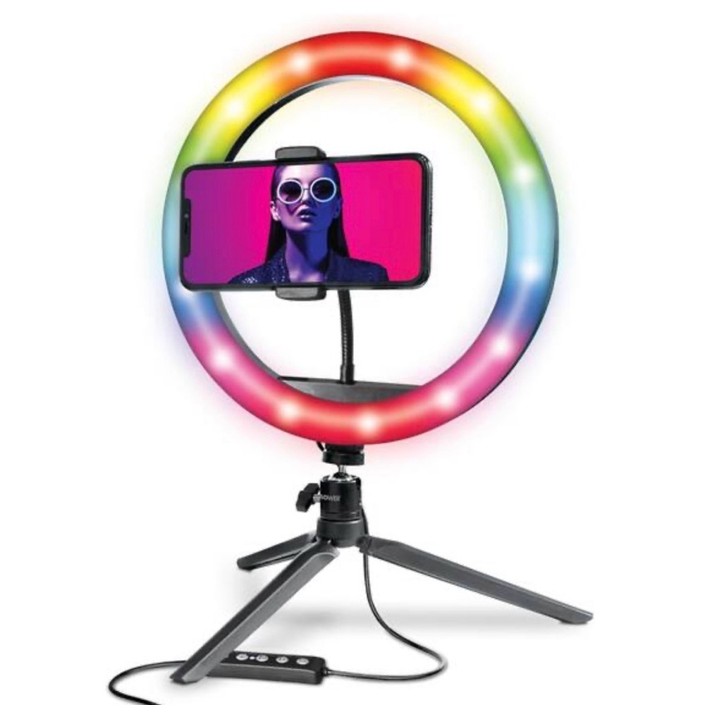 Bower 10 Inch RGB Ring Light with Tripod - NIB